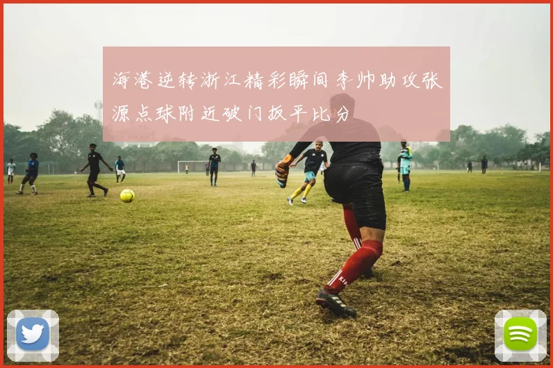 海港逆转浙江精彩瞬间李帅助攻张源点球附近破门扳平比分